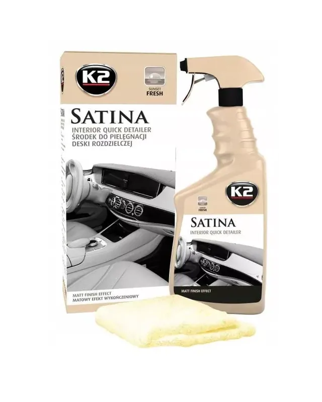 Taniej - K2 SATINA 770 ML + MIKROFIBRA dressing do kokpitu