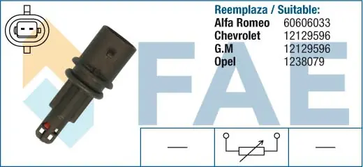 Czujnik temperatury powietrza dolotowego FAE 33225 | Ekspresowa dostawa