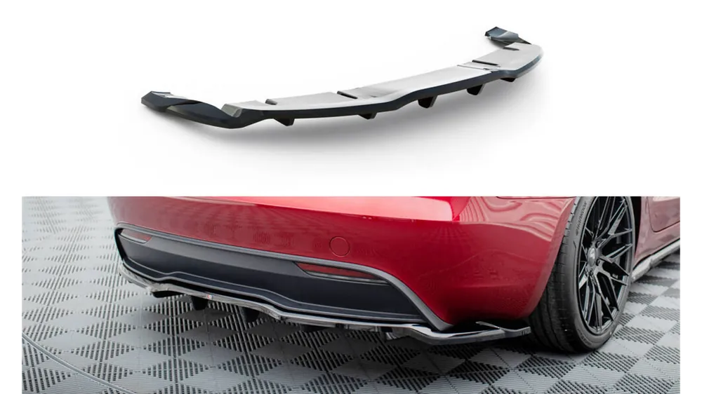 Bezpośrednio od producenta - Splitter Tesla Model 3 Project Highland Tył Środkowy z Dyfuzorem v.1