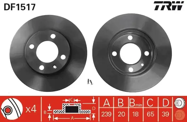 Cena producenta - TARCZA HAM. PRZEDNIA 1.6 GTI-GLI,1.8GLI-GTI 82-921.8GT-GTX 84-92 FI 239*19.9