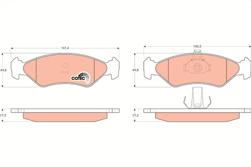 Wyjątkowa oferta | KLOCKI HAM. PRZEDNIE TEVES KRÓTSZY(141.3MM) BEZ CZUJNIKÓW